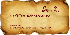 Szüts Konstantina névjegykártya